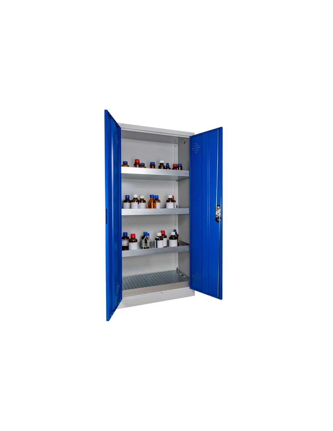 armoire-produits-chimique-Armoire De Sécurité Haute 2 Portes Bleues - AZ300B-2