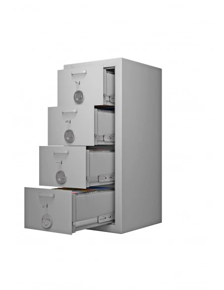 4 Tiroirs<br>Serrure Individuelle
