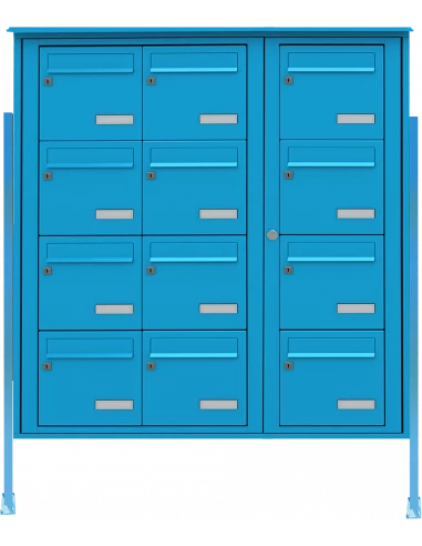 boites-aux-lettres-exterieures-Boîte aux lettres collective Exterieur Leabox Sur Pieds 3x4-1