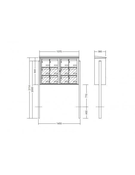 boites-aux-lettres-exterieures_Boîte aux lettres collective Exterieur Leabox Sur Pieds A Sceller 4x3_thumbnail_2