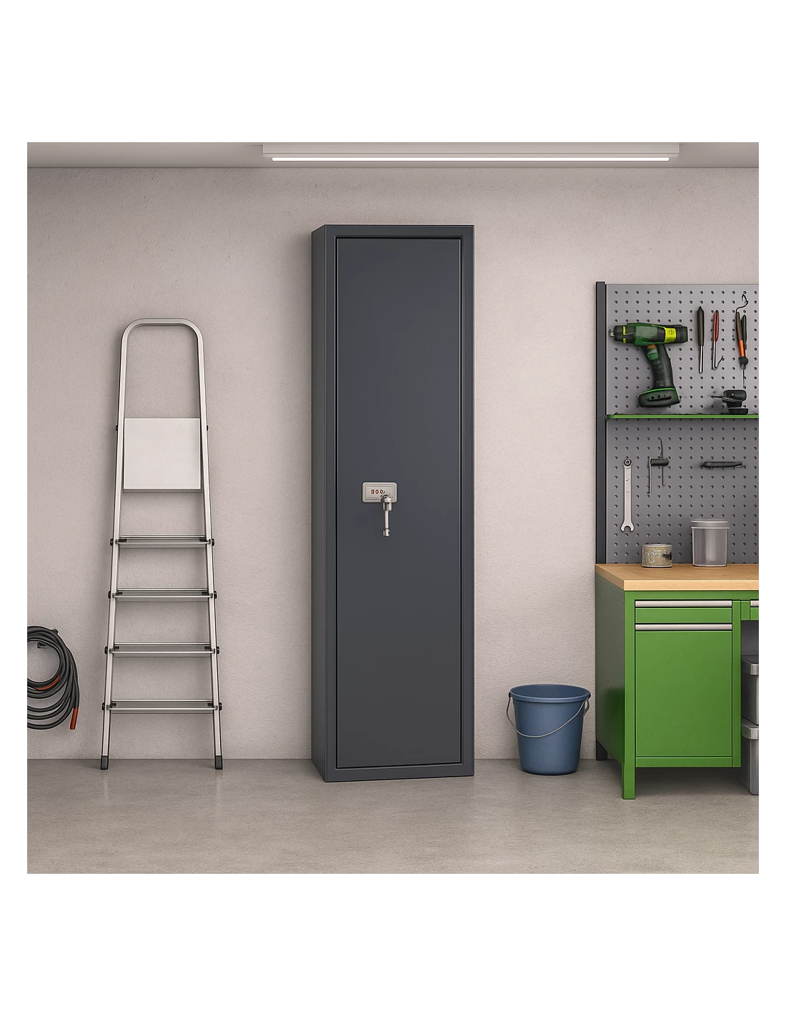 Armoire À Fusils Thirard Brissac 2 Pênes Serrure À Clé installé dans un garage armoire-1-9-fusils-Armoire À Fusils Thirard Brissac 2 Pênes Serrure À Clé-2